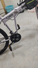 SANGPU折疊自行車成人山地車公路學(xué)生男變速賽車越野單車通勤城市代步女 頂配輻條-白黑【升級厚輪胎】 26寸21速【適合身高165-180cm】 曬單實(shí)拍圖
