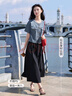 香影藍(lán)色牛仔外套女短款2025夏季新款復(fù)古正肩短袖純棉小個(gè)子上衣 藍(lán)色 XL 170/92A/125-140斤 曬單實(shí)拍圖