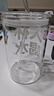 平仄玻璃杯超大容量1000ml雙飲吸管杯帶刻度水杯子高顏值禮物喝水杯 曬單實(shí)拍圖