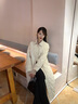 波司登（BOSIDENG）2025新款輕薄90鵝絨服女長款小香風(fēng)菱格襯衫領(lǐng)保暖外套B250134188 柔光淺米|8F29 S 160/84A 體重約100-110斤 曬單實(shí)拍圖