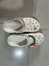 CROCS卡駱馳洞洞鞋泡芙云朵女鞋夏季新款女士增高鞋子高跟鞋涼鞋拖鞋女 云朵/白色（建議拍小一碼） 37 -38(240mm) 曬單實(shí)拍圖