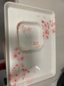 五和（WUHE）家用托盤長方形客廳水杯托盤茶盤北歐放杯子的托盤密胺兒童水果盤 春天花開 大號(39.5cm*28.2cm*2cm) 曬單實拍圖