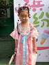 萌乎桃桃露漢服女童2025新款夏季中國風連衣裙公主裙粉色襦裙 粉色110 曬單實拍圖