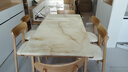 采薇 大理石餐桌家用餐桌椅實(shí)木白蠟木餐桌椅組合現代簡(jiǎn)約方形飯桌 1.6米餐桌+6椅 曬單實(shí)拍圖
