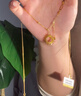 瑞諾黃金太陽花項(xiàng)鏈女新款時(shí)尚潮流鎖骨鏈999足金套鏈生日禮物送女友 精美包裝 曬單實(shí)拍圖