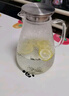 青蘋果水壺水杯套裝 涼水壺冷水壺錘紋耐熱玻璃嘟嘟壺*1錘紋玻璃杯*6 曬單實(shí)拍圖