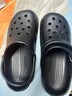 名創(chuàng)優(yōu)品（MINISO）洞洞鞋女男夏季外穿沙灘涼鞋防滑厚底踩屎感包頭涼拖鞋黑色36-37 曬單實(shí)拍圖