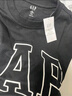 Gap男女裝2025春季新款純棉字母印花logo短袖T恤上衣美版797924 黑色 M 美碼 L亞洲碼180/96A 曬單實(shí)拍圖