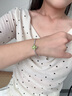 HKHL 925銀天然橄欖石四葉草手鏈女款轉(zhuǎn)運手飾品七夕情人節(jié)禮物送女友 橄欖石四葉草手鏈（鏈長可調(diào)節(jié)） 曬單實拍圖
