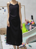 均垚黑色吊帶連衣裙女夏季新款裙子女士法式赫本風(fēng)女裙輕奢高級感純欲 法式御姐風(fēng)黑色V領(lǐng)收腰吊帶裙 M 【建議85-105斤】 曬單實(shí)拍圖
