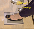 NINE WEST/玖熙牛漆皮革女單鞋優(yōu)雅方頭淺口粗跟通勤鞋NH208005FT黑色 38 曬單實拍圖