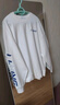 李寧（LI-NING）外套衛衣男春秋季男士裝長(cháng)袖印花套頭圓領(lǐng)寬松套頭衫跑步運動(dòng)服飾 白色/藍色（LINING+常規款） M 曬單實(shí)拍圖