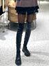 淶覓潤絲【0.01】絲襪長(cháng)筒襪超薄性感復古中筒制服黑絲過(guò)膝襪砂色1雙 均碼 曬單實(shí)拍圖