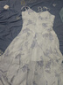 FOX.G裙子新品吊帶連衣裙女夏季2025新款衣服女裝小個子法式純欲長裙 水墨碎花荷葉邊連衣裙 S 【建議100斤以內(nèi)】 曬單實拍圖