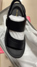 紅蜻蜓沙灘鞋夏季戶(hù)外休閑透氣涼鞋男爸爸鞋男士皮涼鞋WTT24122 黑色 39 曬單實(shí)拍圖