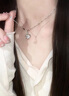 中國黃金幸運四葉草18K金項鏈女2025新款結婚紀念日禮物送女友生日中秋18K金永恒四葉草吊墜-白托帕 曬單實(shí)拍圖