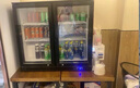 SUN BORN商用啤酒飲料展示柜冷藏柜嵌入式吧臺(tái)冰柜小型玻璃門冰箱酒水保鮮陳列柜吧臺(tái)矮柜飲料柜冰吧 黑色兩門920*500*900mm(拉門） 曬單實(shí)拍圖