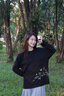 回力（Warrior）純棉長(cháng)袖t恤女2025年春秋新款設計感輕奢簡(jiǎn)約運動(dòng)吸濕透氣上衣 曬單實(shí)拍圖