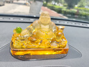 紫杉堡汽車(chē)擺件彌勒佛車(chē)內飾品車(chē)載裝飾用品大全彌勒佛+招財貔貅紅瑪瑙 曬單實(shí)拍圖