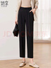 她享休閑褲女春秋裝西裝褲高腰垂感煙管褲直筒休閑西褲 T143K2009 曬單實(shí)拍圖