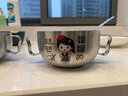 德國品質(zhì)316L不銹鋼兒童雙層防燙碗耐摔BB輔食餐具雙柄小孩吃飯碗 316L母嬰級[女寶]雙柄 曬單實(shí)拍圖
