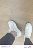 愛步（ECCO）25年新款休閑鞋女 厚底增高百搭小白鞋板鞋拼色運(yùn)動(dòng)鞋 街頭219553 石灰色/白色/橘粉色21955361285 36 曬單實(shí)拍圖