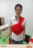 佳妍大紅花球 退伍開業(yè)綢帶花球結(jié)婚車頭花裝飾慶典剪彩揭幕紅布30cm 曬單實拍圖