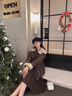 蔻伊婭（Kouyiya）品牌女裝新品羽絨服女裝2025冬季新款白鴨絨小個(gè)子加厚保暖外套女 咖色 M  建議120斤以內(nèi) 曬單實(shí)拍圖