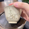 貝柚草木灰混搭版蓋碗茶杯日式簡(jiǎn)約家用茶具整套功夫茶具套裝 原土色-慕言暗香蓋碗套組 曬單實(shí)拍圖