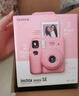 富士instax miniSE 一次成像拍立得相機 旅行 智能 拍照 禮物 粉色 套餐1：官配內(nèi)容+白邊20張+束口袋 曬單實拍圖