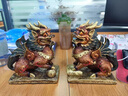 紀(jì)梵蒂 GEFIODEY銅麒麟擺件一對公母麒麟踩八卦家用辦公室裝飾品喬遷入戶工藝品 麒麟一對（小號） 曬單實拍圖