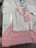 迪士尼（Disney）女童漢服夏季服裝寶寶改良超仙國風夏裝純棉兒童棉裝短袖套裝 粉色梅花夏款收藏頭花美心貼 160身高145cm左右 曬單實拍圖