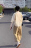 鹿依檸休閑褲女裝套裝2025夏季新款韓版時(shí)尚百搭小個(gè)子休閑顯瘦闊腿褲子 杏色襯衫+卡其褲子 M 曬單實(shí)拍圖