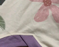 宜而爽【100%純棉】女士睡衣女夏季V領(lǐng)短袖套頭寬松可外穿家居服套裝 曬單實拍圖