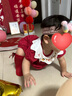 G.DUCKKIDS小黃鴨嬰兒包屁衣春秋長(cháng)袖新生兒連體衣女寶寶公主滿(mǎn)月周歲哈衣 酒紅色夏款 加襪子 66cm 尺碼建議0-3個(gè)月8-12斤 曬單實(shí)拍圖