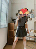 妙奕嘉a字裙灰色半身裙女夏季2025新款修身顯瘦顯高短裙子小個(gè)子百褶裙 灰色百褶短裙 M 【建議95斤內(nèi)】 曬單實(shí)拍圖