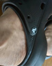 卡駱馳（crocs）女鞋厚底云朵洞洞鞋戶外休閑時(shí)尚一腳蹬沙灘鞋 206750-001 37-38 曬單實(shí)拍圖