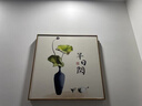三餐四季餐廳裝飾畫原木風(fēng)掛畫吃飯廳背景墻高檔客廳沙發(fā)墻畫壁畫 B款-半日閑 50*50cm原木色簡框+布紋面 曬單實拍圖