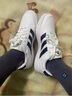阿迪達斯（adidas）男鞋  2025夏季新款時尚低幫板鞋小白鞋皮面運動休閑鞋  BREAKNET 2.0/白黑 經(jīng)典主推 41 (255mm) 曬單實拍圖
