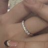 DRAGBOLL莫桑石排鉆戒女指輕奢百搭碎鉆尾戒七夕情人節(jié)送老婆生日禮物 莫桑石排鉆戒 14號(hào) 【指圍54mm】 曬單實(shí)拍圖