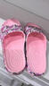 維布倫（VEBLEN）拖鞋女夏季軟底防滑室內家居浴室不累腳外穿中老人媽媽涼拖鞋 6922-3山茶花開(kāi)水晶粉 38-39 曬單實(shí)拍圖
