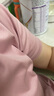 拇指白小T二代白色短袖T恤男女春夏三防純棉白小丅打底衫上衣 女款粉色 L 曬單實(shí)拍圖