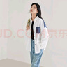 對白時(shí)尚牛仔拼接白襯衫女2025秋裝新款寬松休閑簡(jiǎn)約小眾純棉上衣 月光白 L 曬單實(shí)拍圖
