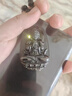蔓頌棠黑曜石本命佛十二生肖吊墜男女款八大守護(hù)神百搭毛衣項(xiàng)鏈 棉繩款-文殊菩薩【屬兔】 曬單實(shí)拍圖