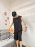 李寧籃球服運(yùn)動(dòng)套裝男士夏季青少年速干冰絲無(wú)袖t恤背心短褲跑步服男 黑色套裝【速干背心 速干短褲】 L /175(125-145斤) 曬單實(shí)拍圖