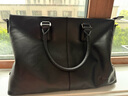 暇步士（Hush Puppies）男士公文包真皮手提電腦包大容量頭層牛皮休閑商務(wù)文件包單肩男包 黑色 曬單實(shí)拍圖