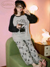 果殼（Gukoo）睡衣女HelloKitty聯(lián)名大卡通春秋季圓領(lǐng)滿(mǎn)印家居服 KT圓領(lǐng)套裝 M 曬單實(shí)拍圖