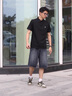 361°polo衫男t恤男短袖衣服運動服飾夏季冰絲速干足球跑步男士健身裝 超級黑【速干】 XL 曬單實拍圖