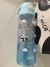 膳魔師（THERMOS）兒童水杯tritan直飲杯男女小學(xué)生開學(xué)必備小熊貓塑料水壺600ml藍(lán) 曬單實(shí)拍圖