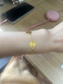 興穎999足金包銀手鏈女黃金色五花四葉草小眾高級輕奢手串氣質(zhì)甜美女 金1克-總重約15克-四葉草手鏈 曬單實拍圖